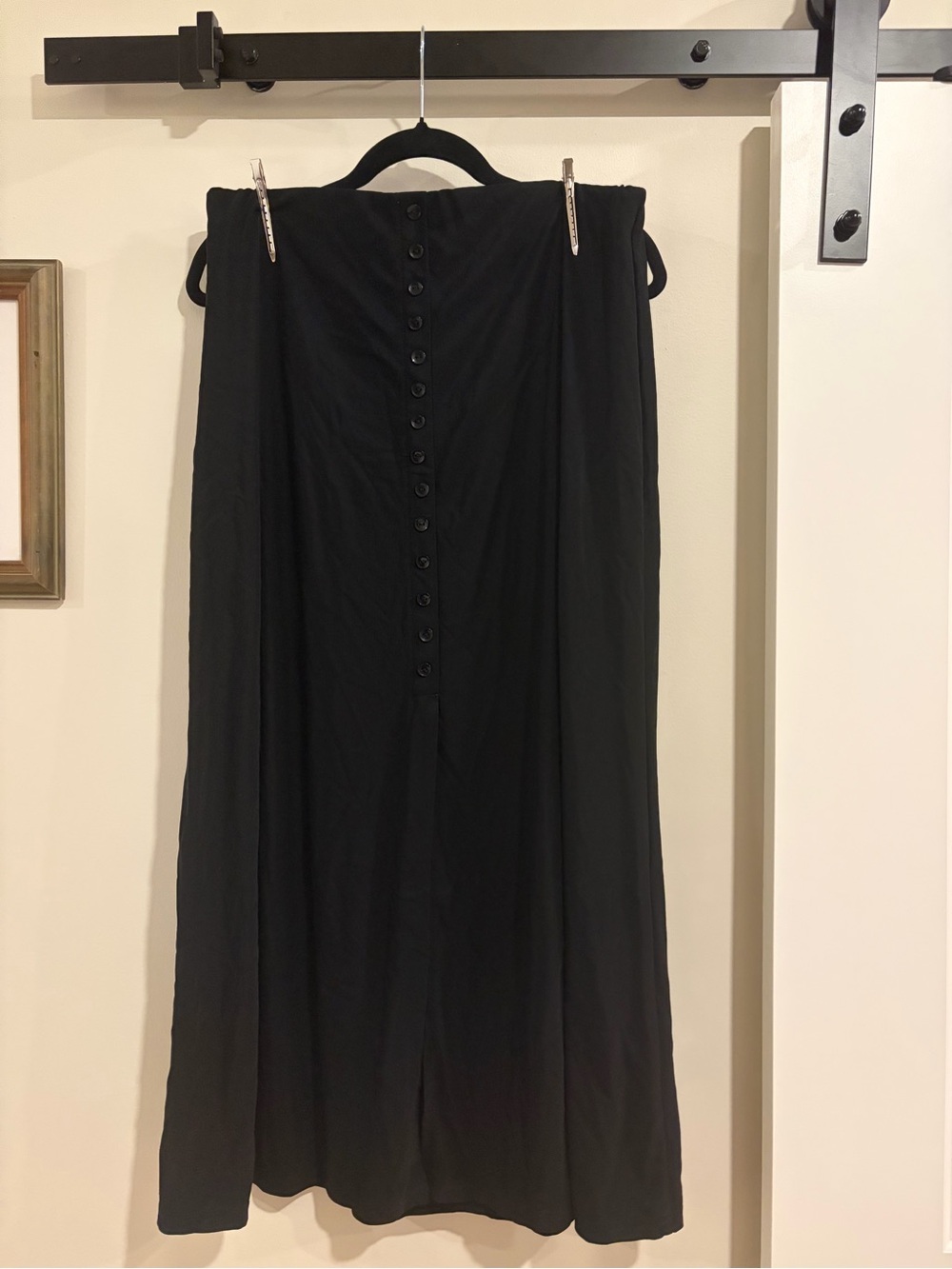 Briggs New York Black Button-Down Maxi Skirt